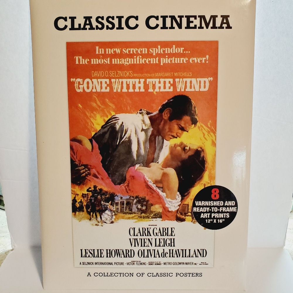 8 Classic Cinema Poster Prints Collection